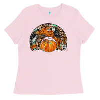 Bubblegum Pink western pumpkin fall rainbow Ladies Tee - JahusDesignShop