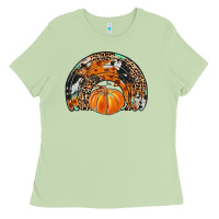 Matcha western pumpkin fall rainbow Ladies Tee - JahusDesignShop
