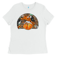 White western pumpkin fall rainbow Ladies Tee - JahusDesignShop