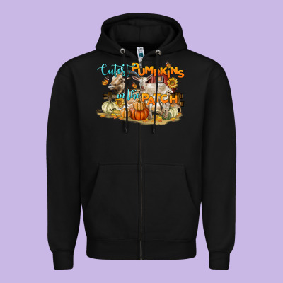 Cutest Pumpkins In The Patch Zipper Hoodie Designed By Lillyallendesigns