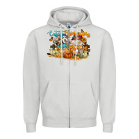 Dove Grey cutest pumpkins in the patch Zipper Hoodie - LillyAllenDesigns
