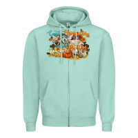 Seafoam cutest pumpkins in the patch Zipper Hoodie - LillyAllenDesigns
