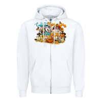 White cutest pumpkins in the patch Zipper Hoodie - LillyAllenDesigns