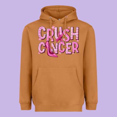 Crush Cancer Heavyweight Hoodie Designed By Nancycooperartshop