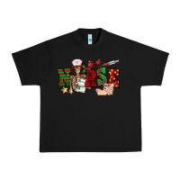 Black Christmas Nurse Urban Heavy Tee - NancyCooperArtShop