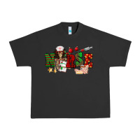 Pigment Black Christmas Nurse Urban Heavy Tee - NancyCooperArtShop