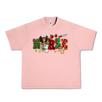 Salmon Christmas Nurse Urban Heavy Tee - NancyCooperArtShop