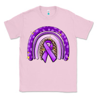 Bubblegum Pink awerenes ribbon  rainbow Classic Tee - MaliasSmallBusiness