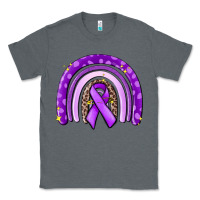 Charcoal Heather awerenes ribbon  rainbow Classic Tee - MaliasSmallBusiness