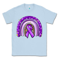 Dusty Blue awerenes ribbon  rainbow Classic Tee - MaliasSmallBusiness