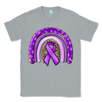 Heather Grey awerenes ribbon  rainbow Classic Tee - MaliasSmallBusiness