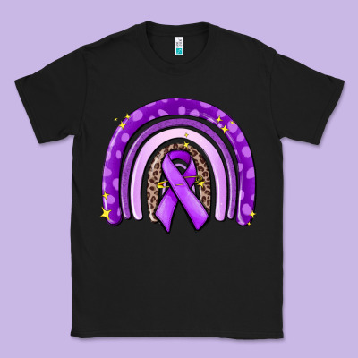 Awerenes Ribbon  Rainbow Classic Tee Designed By Maliassmallbusiness