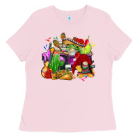 Bubblegum Pink mexican gnomes truck Ladies Tee - CTS Tumbler Store