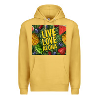 Antique Gold live love aloha Premium Hoodie - TumblerDesignByShophia