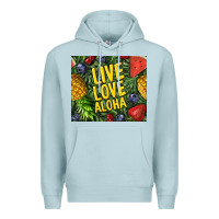 Blue Mist live love aloha Premium Hoodie - TumblerDesignByShophia
