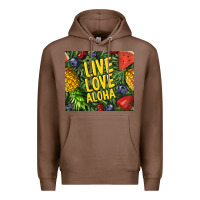 Chestnut live love aloha Premium Hoodie - TumblerDesignByShophia