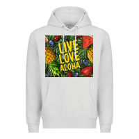 Dove Grey live love aloha Premium Hoodie - TumblerDesignByShophia