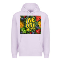 Lilac live love aloha Premium Hoodie - TumblerDesignByShophia