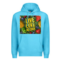 Ocean Blue live love aloha Premium Hoodie - TumblerDesignByShophia