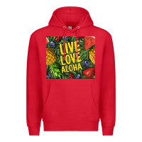 Red live love aloha Premium Hoodie - TumblerDesignByShophia