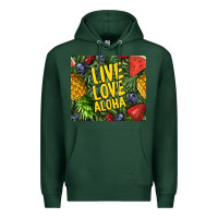 Sports Green live love aloha Premium Hoodie - TumblerDesignByShophia