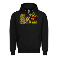 Black Trick Or Treat With Frog Zipper Hoodie - LillyAllenDesigns