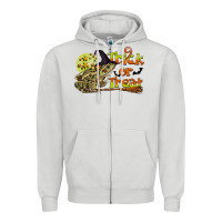 Dove Grey Trick Or Treat With Frog Zipper Hoodie - LillyAllenDesigns