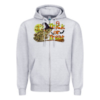 Heather Grey Trick Or Treat With Frog Zipper Hoodie - LillyAllenDesigns