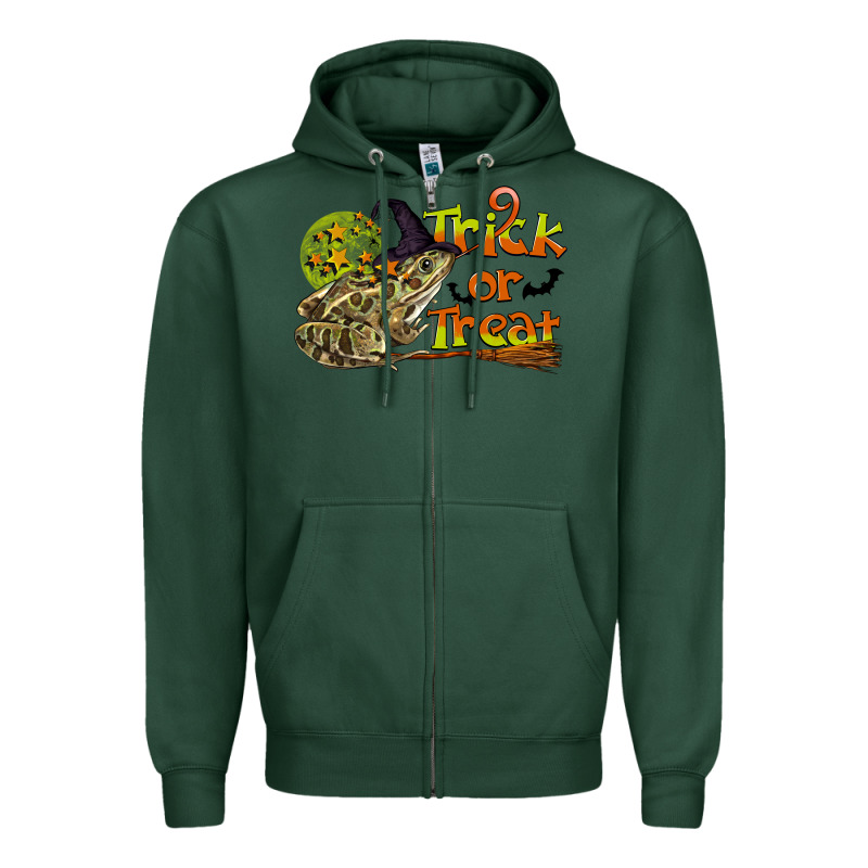Trick Or Treat With Frog Zipper Hoodie by LillyAllenDesigns | Teevron