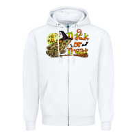White Trick Or Treat With Frog Zipper Hoodie - LillyAllenDesigns