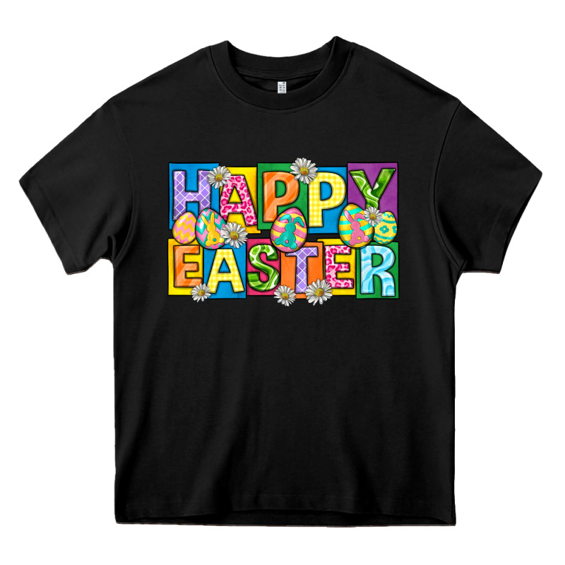 Happy Easter With Eggs Heavy Core Tee by Neo Western | Teevron
