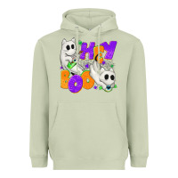 Hey Boo With Ghost Cats Heavyweight Hoodie | Teevron