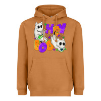 Meerkat Hey Boo with Ghost Cats Heavyweight Hoodie - texasbilliewilder