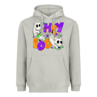 Moon Dust Hey Boo with Ghost Cats Heavyweight Hoodie - texasbilliewilder