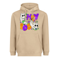 Mushroom Hey Boo with Ghost Cats Heavyweight Hoodie - texasbilliewilder