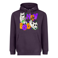 Plum Hey Boo with Ghost Cats Heavyweight Hoodie - texasbilliewilder