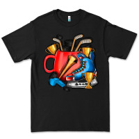 Black hockey coffee Premium Tee - AdoDesignShop