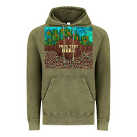 Vintage Olive preview custom cactus and sunflowers leopard turquoise Vintage Hoodie - Artiststas