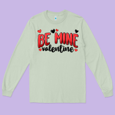 Be Mine Valentine Long Sleeve Tee Designed By Maliassmallbusiness
