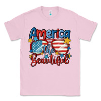 Bubblegum Pink america the beautiful Classic Tee - MaliasSmallBusiness