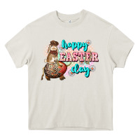 Cream Happy Easter Day rodeo Easter Day Heavy Core Tee - CowGirlArtShop