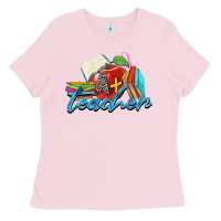 Bubblegum Pink a  teacher Ladies Tee - Zillion Design Studio