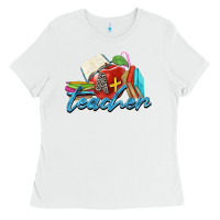 White a  teacher Ladies Tee - Zillion Design Studio