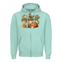 Seafoam Hello Autumn With Chihuahua Dog Zipper Hoodie - LillyAllenDesigns