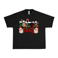 Black santa baby with santa and christmas tree cake Urban Heavy Tee - AdoDesignShop