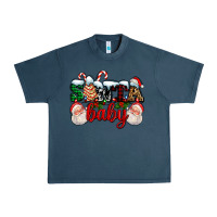Midnight Navy santa baby with santa and christmas tree cake Urban Heavy Tee - AdoDesignShop