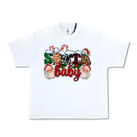 White santa baby with santa and christmas tree cake Urban Heavy Tee - AdoDesignShop