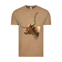 Vintage Coffee Texas Longhorn Cow Face Vintage Tee - LillyAllenDesigns