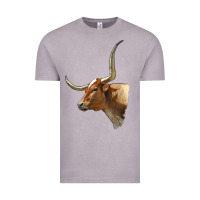 Vintage Zinc Texas Longhorn Cow Face Vintage Tee - LillyAllenDesigns