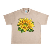 French Oak starburst greenburst sunflower Urban Heavy Tee - LillyAllenDesigns